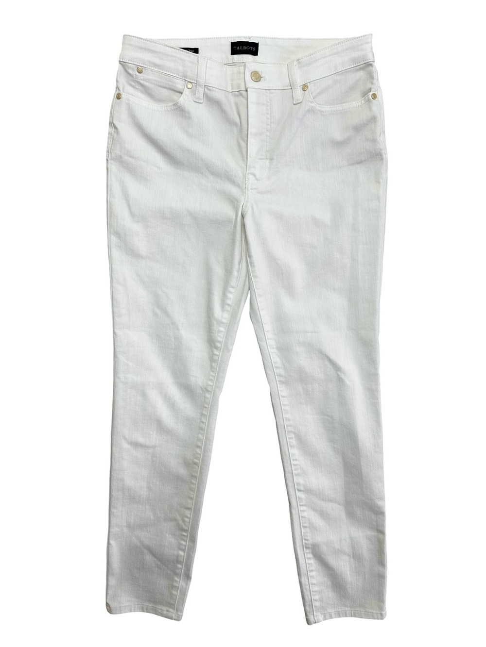 Talbots White Slim Ankle Jeans Size 6 (31 Waist 37.5 Length)